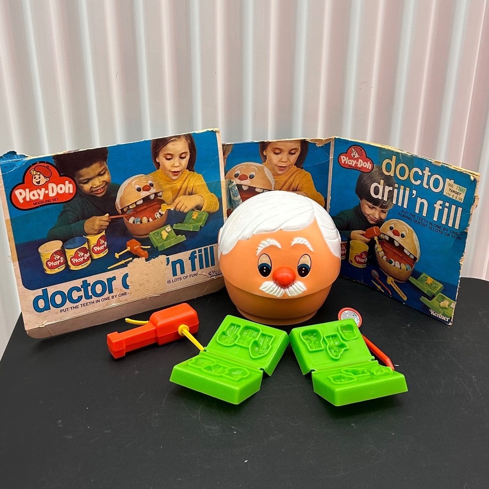 Vintage 1978 Play-Doh Doctor Drill n Fill Kenner Dentist Toy Set No 21250